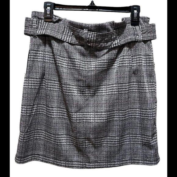 So Womens Mini Paper Bag Waist Plaid Skirt and Self Tie Belt Size 15 NWT - Picture 2 of 4